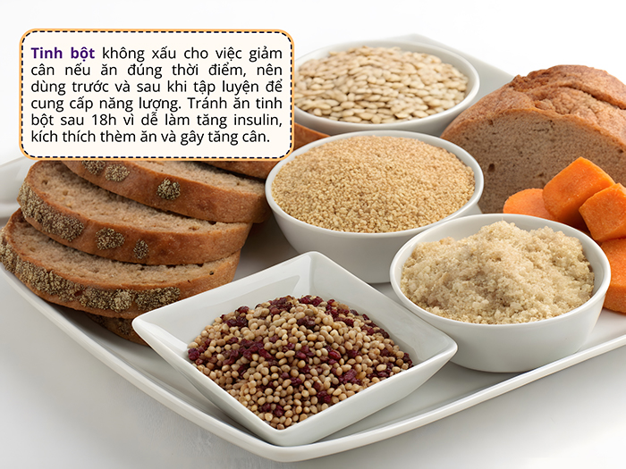 Nạp tinh bột một cách khoa học giúp giảm cân những vẫn duy trì thể chất khỏe mạnh