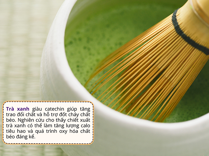 Trà xanh chứa các dưỡng chất tốt cho quá trình giảm cân