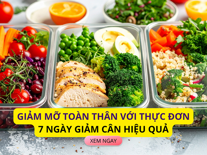 Gợi ý thực đơn dinh dưỡng giúp giảm cân hiệu quả