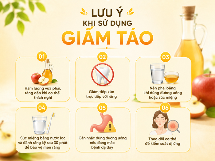 Sử dụng giấm táo đúng cách để tránh gặp tác dụng phụ.