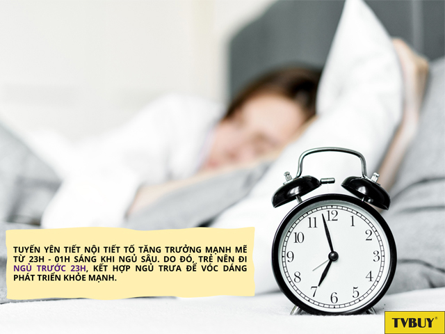 Ngủ đúng giờ, đủ giấc mỗi ngày hỗ trợ phát triển vóc dáng