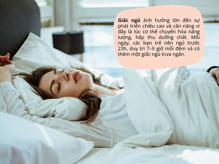 Ngủ đủ giấc giúp cơ thể phát triển lành mạnh, tối ưu cân nặng và chiều cao