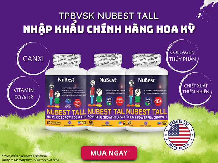 TPBVSK NuBest Tall hỗ trợ phát triển xương, hỗ trợ xương chắc khỏe