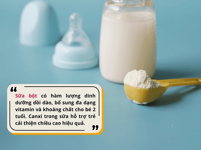 Sữa bột là lựa chọn dinh dưỡng tốt để cung cấp cho trẻ 2 tuổi
