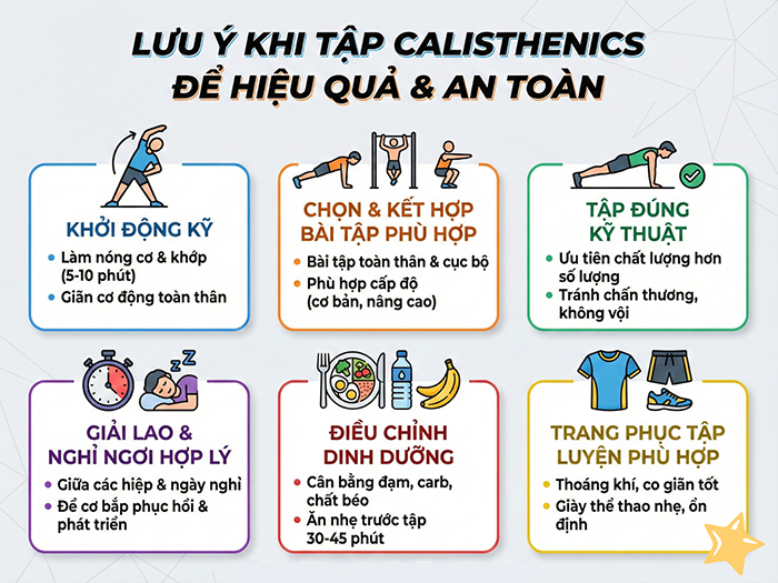 Các lưu ý quan trọng giúp buổi tập Calisthenics hiệu quả hơn