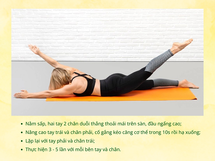 Các bước tập Pilates Swimming