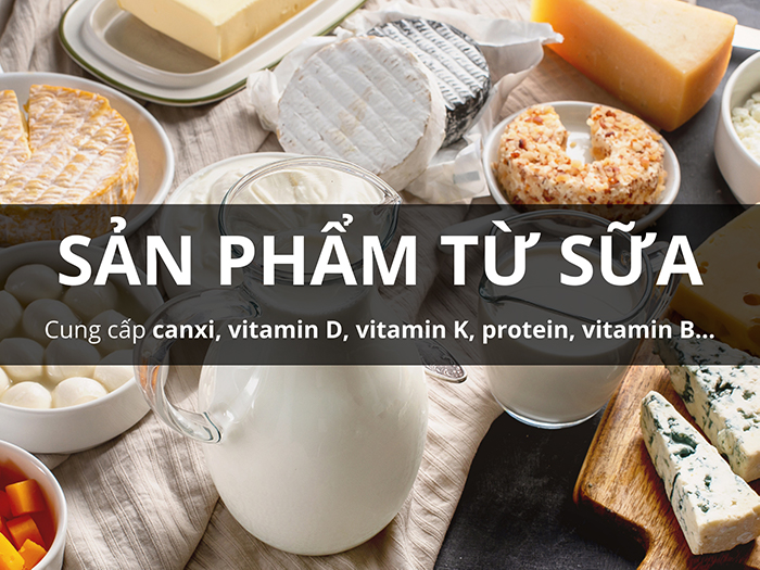 Giá trị dinh dưỡng của các sản phẩm từ sữa
