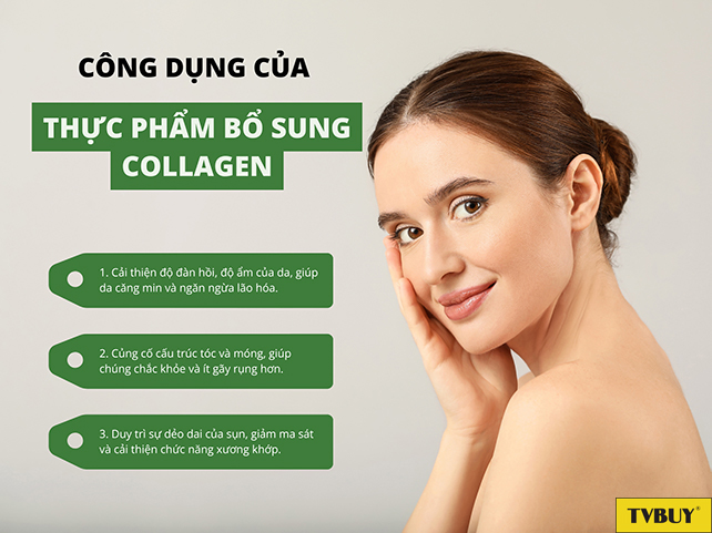 Công dụng của thực phẩm bổ sung collagen