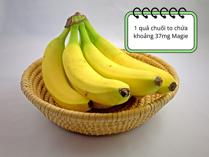 Chuối chứa nhiều Magie cùng vitamin & khoáng chất khác