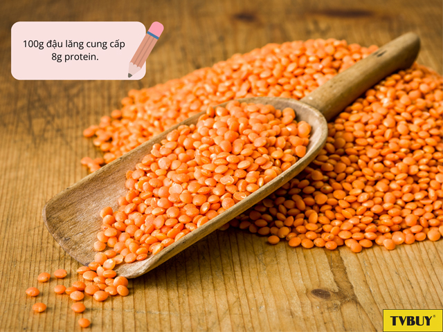 Đậu lăng là nguồn thực phẩm chứa hàm lượng protein dồi dào