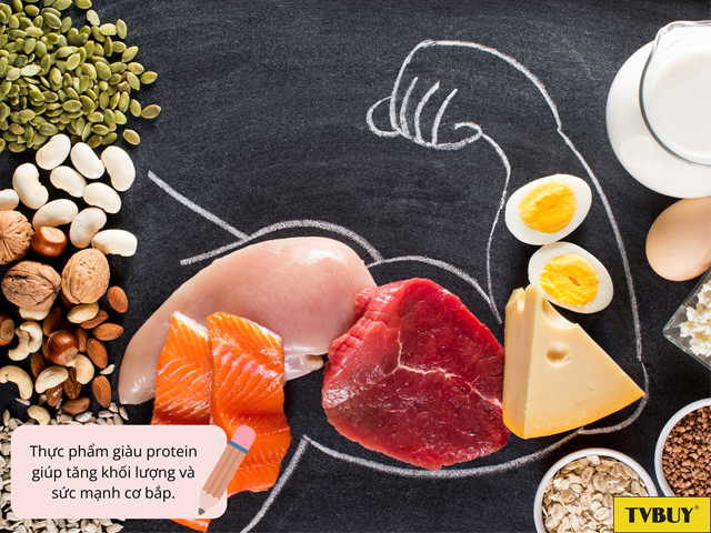 Các loại thực phẩm giàu protein giúp tăng cường sức khỏe cơ bắp