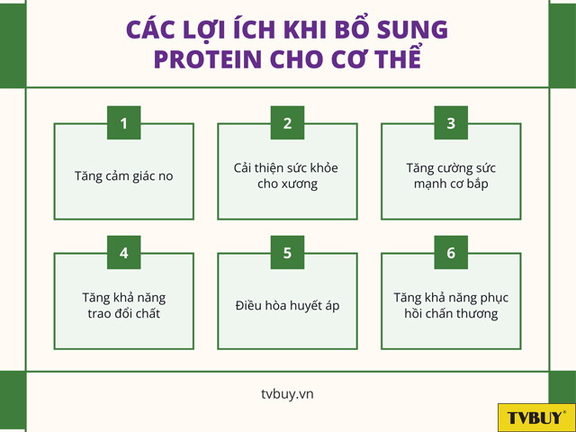 Những lợi ích khi bổ sung protein cho cơ thể
