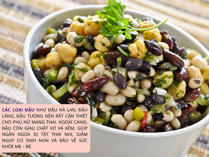 Các loại đậu cung cấp đa dạng dưỡng chất tốt cho mẹ bầu và thai nhi
