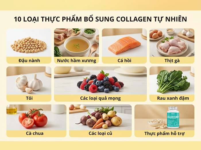 Có thể bổ sung Collagen hằng ngày với 10 loại thực phẩm này.