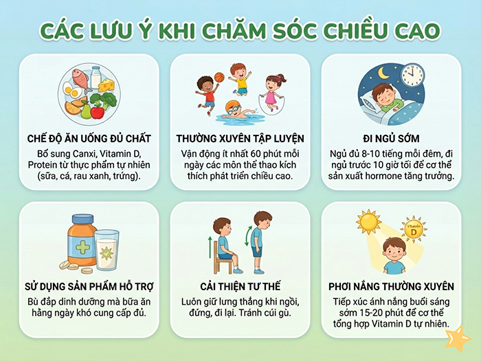 Những lưu ý chăm sóc sức khỏe giúp cải thiện chiều cao tốt hơn