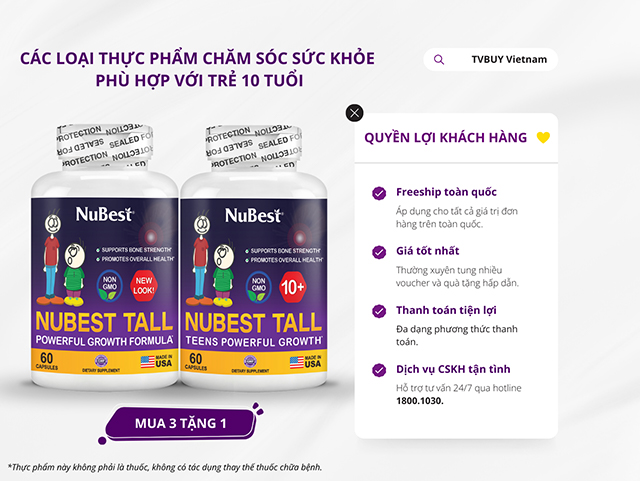 Các loại thực phẩm chăm sóc sức khỏe phù hợp với trẻ 10 tuổi