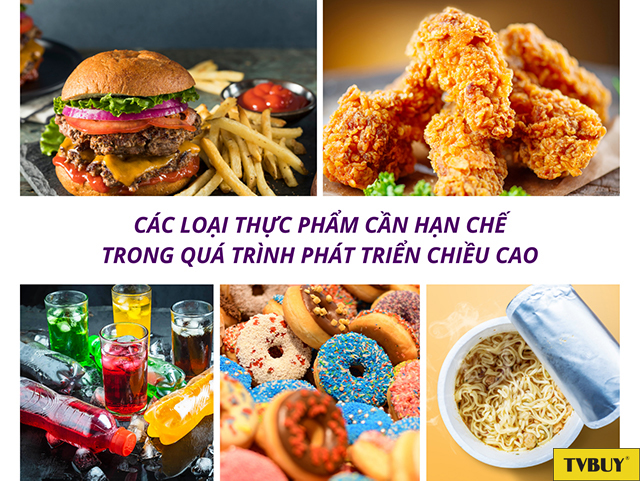 Các loại thực phẩm cần tránh trong quá trình phát triển chiều cao