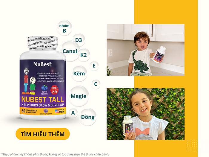 ​​​​​​​TPBVSK NuBest Tall Kids cung cấp tới 16 loại vi khoáng quan trọng