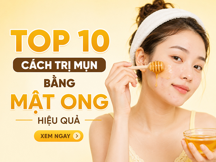 Mật ong là nguyên liệu chăm sóc da mụn rất tốt.