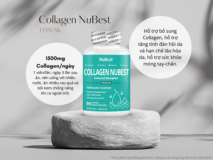 TPBVSK Collagen NuBest là một sản phẩm hỗ trợ chăm sóc da được tin dùng