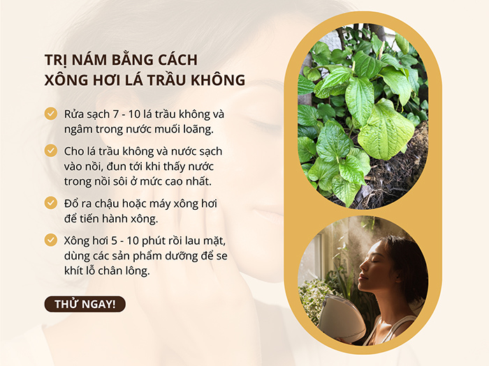 Xông hơi với lá trầu không giúp giãn nở lỗ chân lông