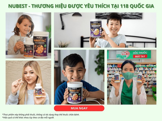 Sử dụng sản phẩm từ NuBest giúp cải thiện chiều cao, sức khỏe