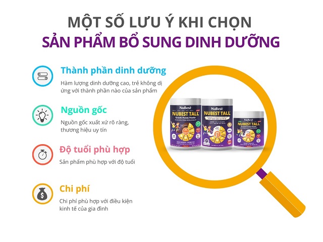 Lưu ý khi chọn sản phẩm bổ sung dinh dưỡng