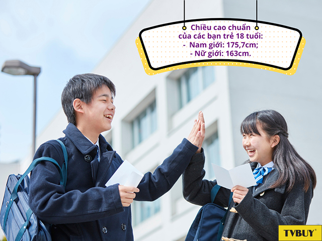 Chiều cao chuẩn của nam và nữ 18 tuổi có sự khác biệt