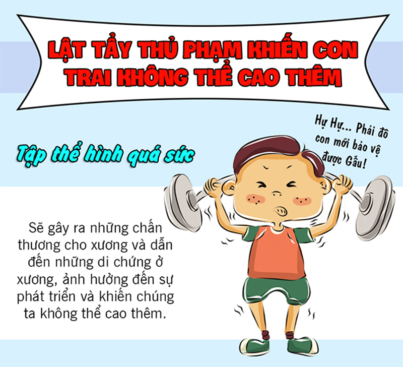 7 lý do khiến con trai không thể cao thêm 7 lý do khiến con trai không thể cao thêm