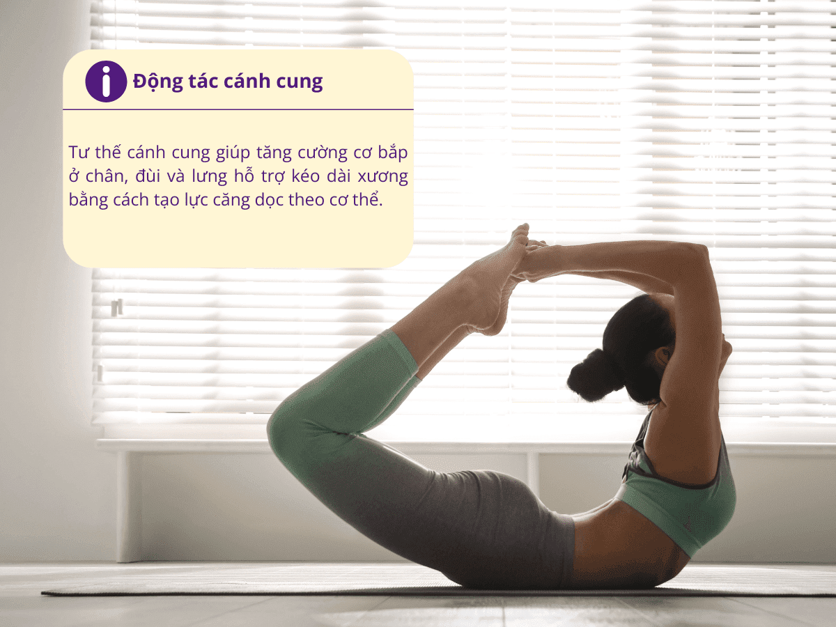 Động tác cánh cung tăng cường sức khỏe xương, cải thiện vóc dáng