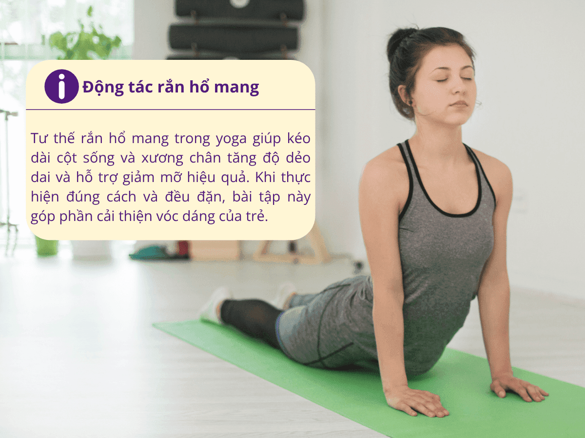 Động tác rắn hổ mang hỗ trợ tốt cho sự phát triển của xương