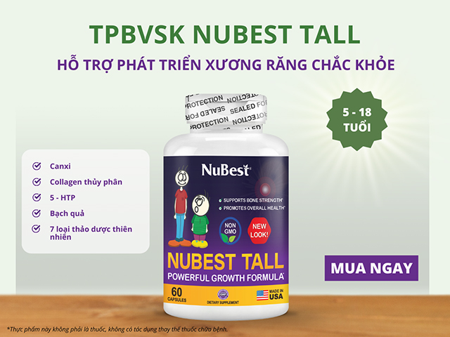 ​​​​​​​Các dưỡng chất có trong TPBVSK NuBest Tall