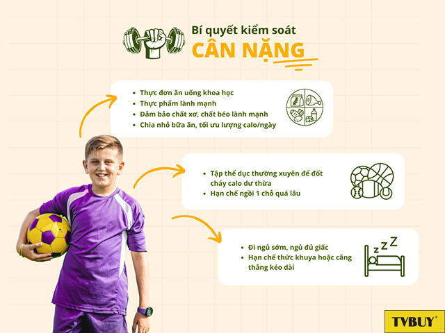 ​​​​​​​Kiểm soát tốt cân nặng giúp xương phát triển thuận lợi và nhanh chóng