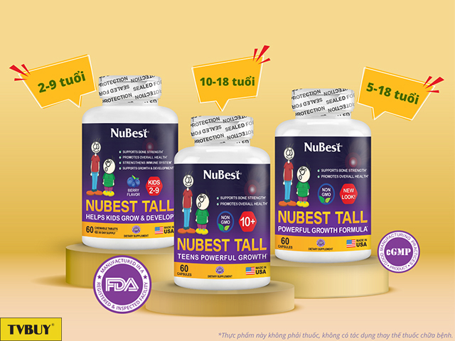 TPBVSK NuBest Tall được yêu thích tại 118 quốc gia trên thế giới