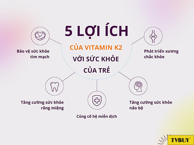 Lợi ích của vitamin K2 với sức khỏe của trẻ