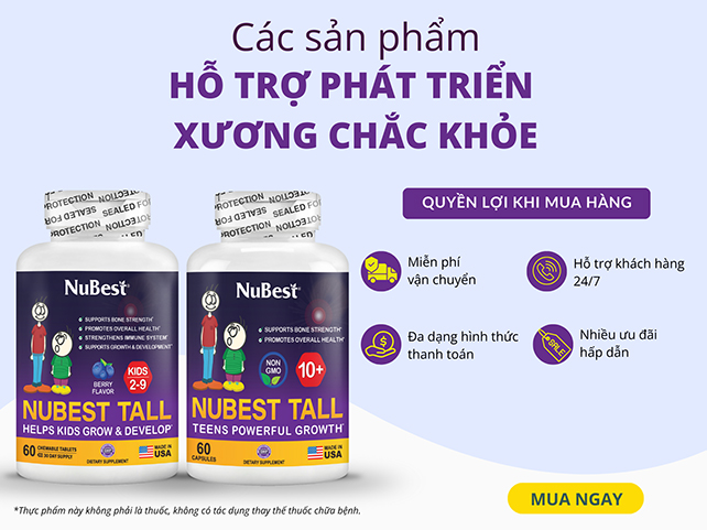 Các sản phẩm hỗ trợ phát triển xương chắc khỏe