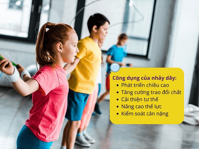 Nhảy dây mang lại nhiều lợi ích cho sức khỏe và chiều cao