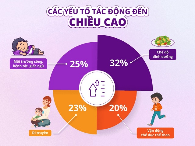 Những yếu tố chính tác động đến chiều cao, trong đó có vận động thể chất