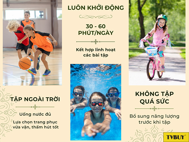 Tuân thủ các lưu ý này giúp trẻ tăng hiệu suất vận động