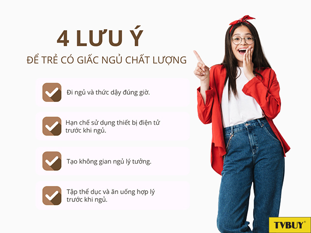 Những lưu ý để trẻ có giấc ngủ chất lượng