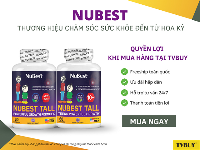 Quyền lợi khi mua sản phẩm NuBest tại TVBUY