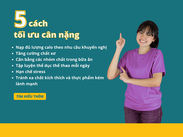 Kiểm soát cân nặng nhằm tạo điều kiện tốt hơn cho chiều cao phát triển
