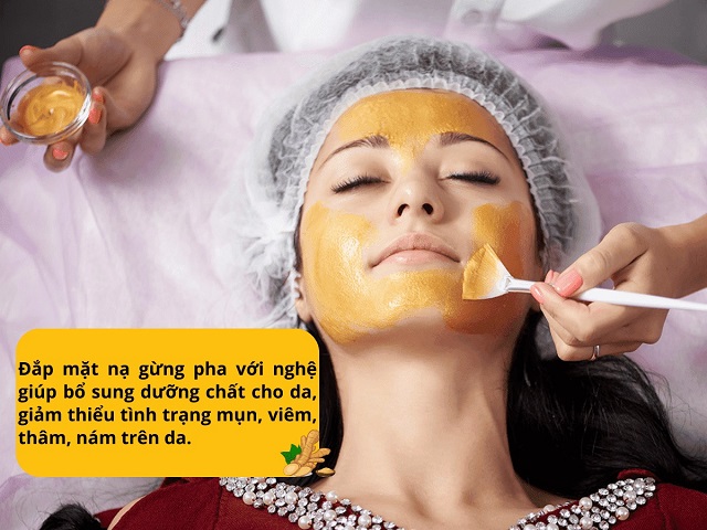 Thường xuyên đắp mặt nạ từ gừng và nghệ cải thiện sức khỏe da và giúp da trắng hơn