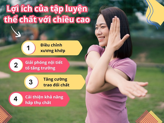 Tập luyện thể chất hỗ trợ gia tăng chiều cao hiệu quả