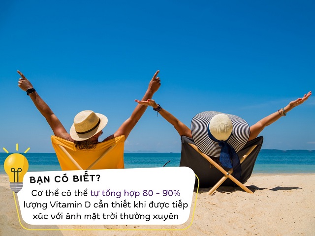 Phơi nắng giúp tổng hợp Vitamin D để xương phát triển