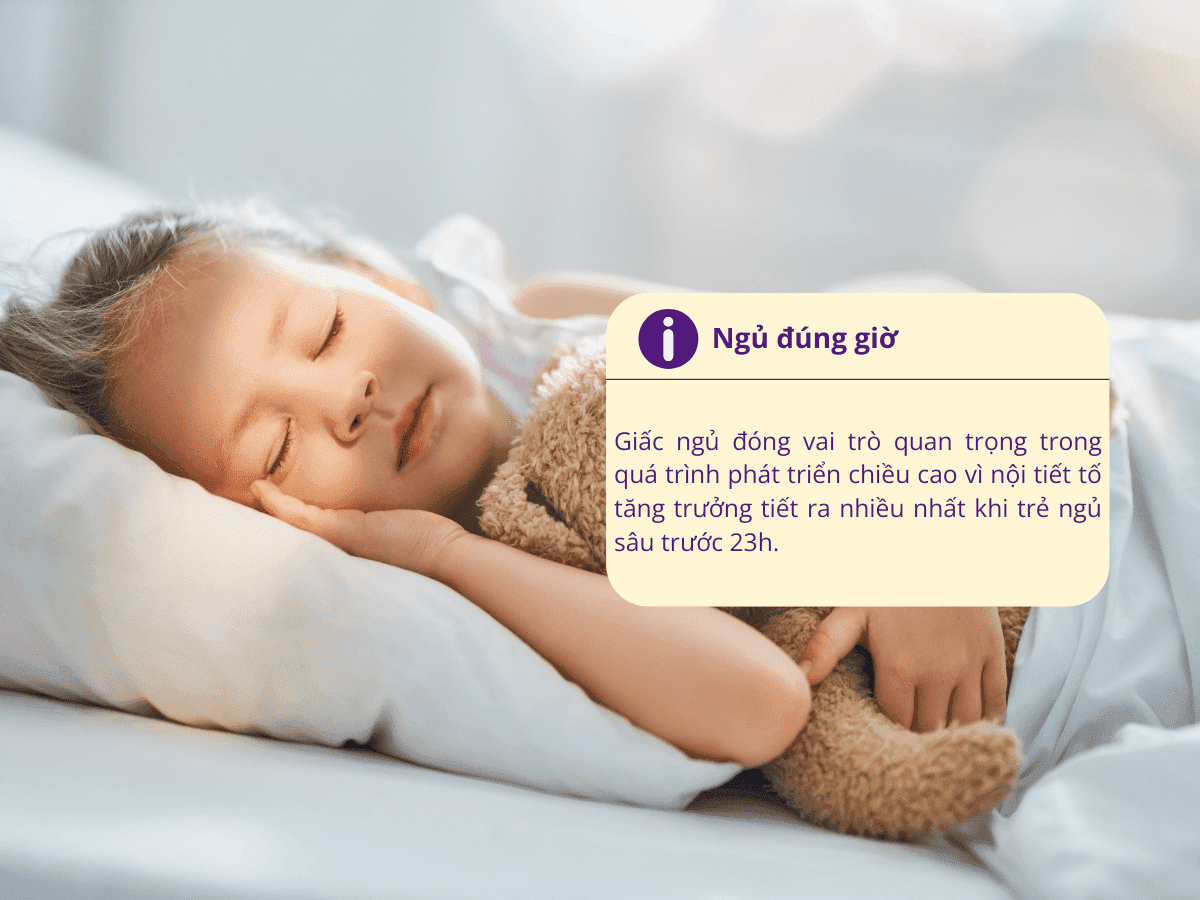 Ngủ đúng giờ, đủ giấc tạo điều kiện để cơ thể phát triển tự nhiên