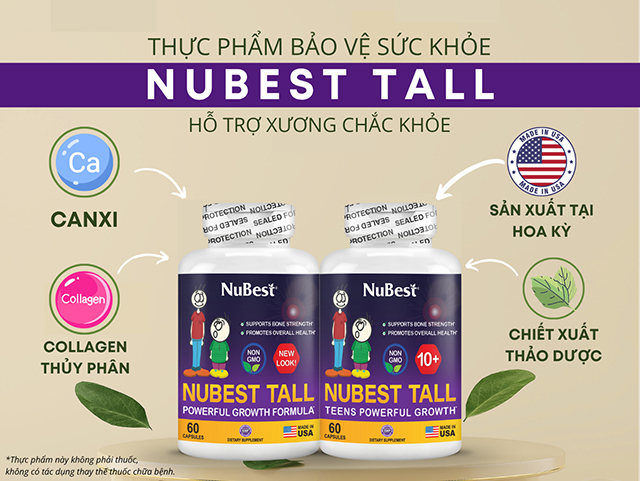 Dòng thực phẩm bảo vệ sức khỏe NuBest đến từ thương hiệu NuBest Hoa Kỳ