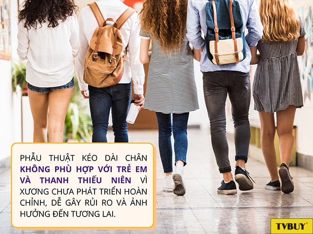 Phẫu thuật kéo dài chân là giải pháp không nên thực hiện với trẻ độ tuổi phát triển tự nhiên