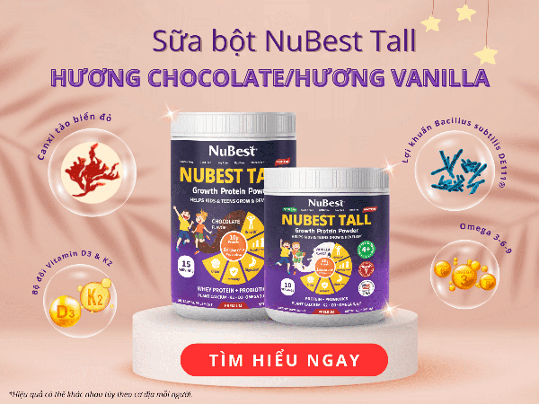 Sữa bột NuBest Tall có thể giúp tăng chiều cao từ 3-5cm chỉ trong thời gian ngắn
