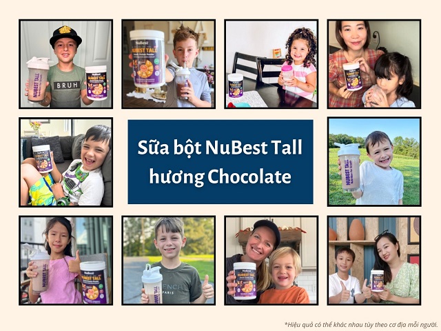 Hàng triệu trẻ em trên thế giới đã dùng sữa bột NuBest Tall hương Chocolate